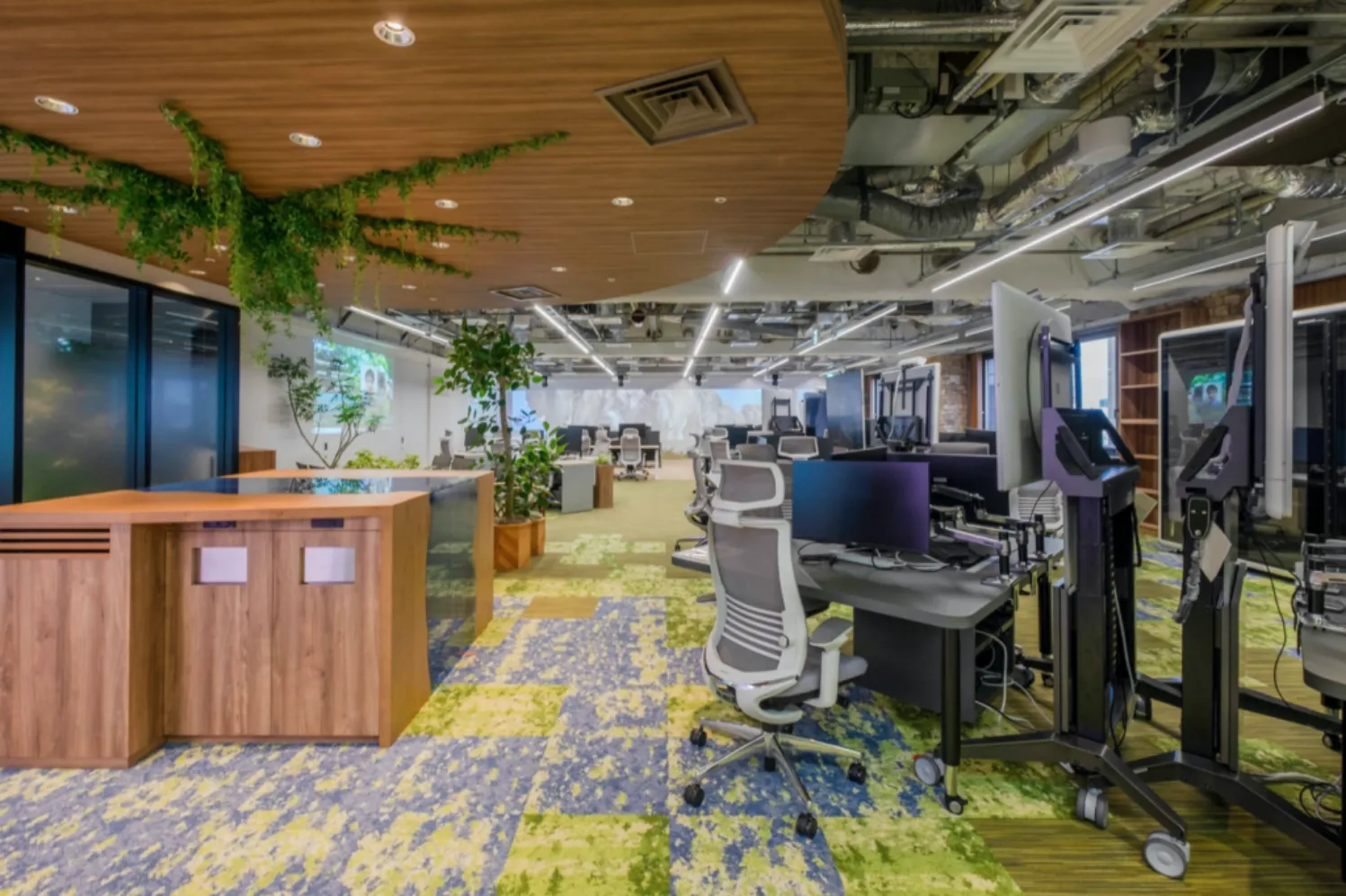 サバンナをテーマに完成されたオフィス